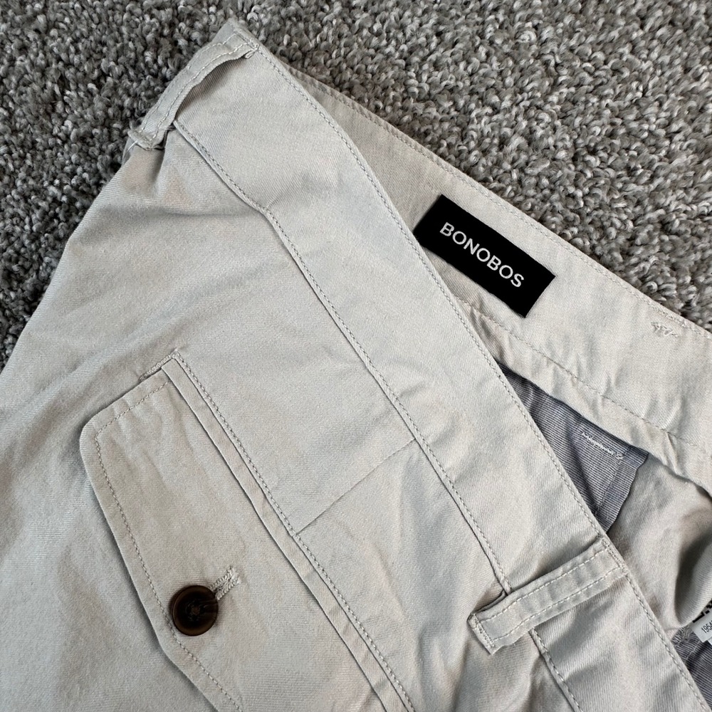 Bonobos Washed Chinos Pants Mens 44x32 Slim Fit Casual Business Cotton NEW
